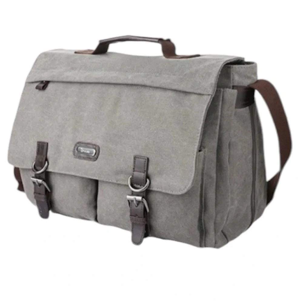 OXA Men's‎ Gray Military Satchel Messenger Bag NWOT